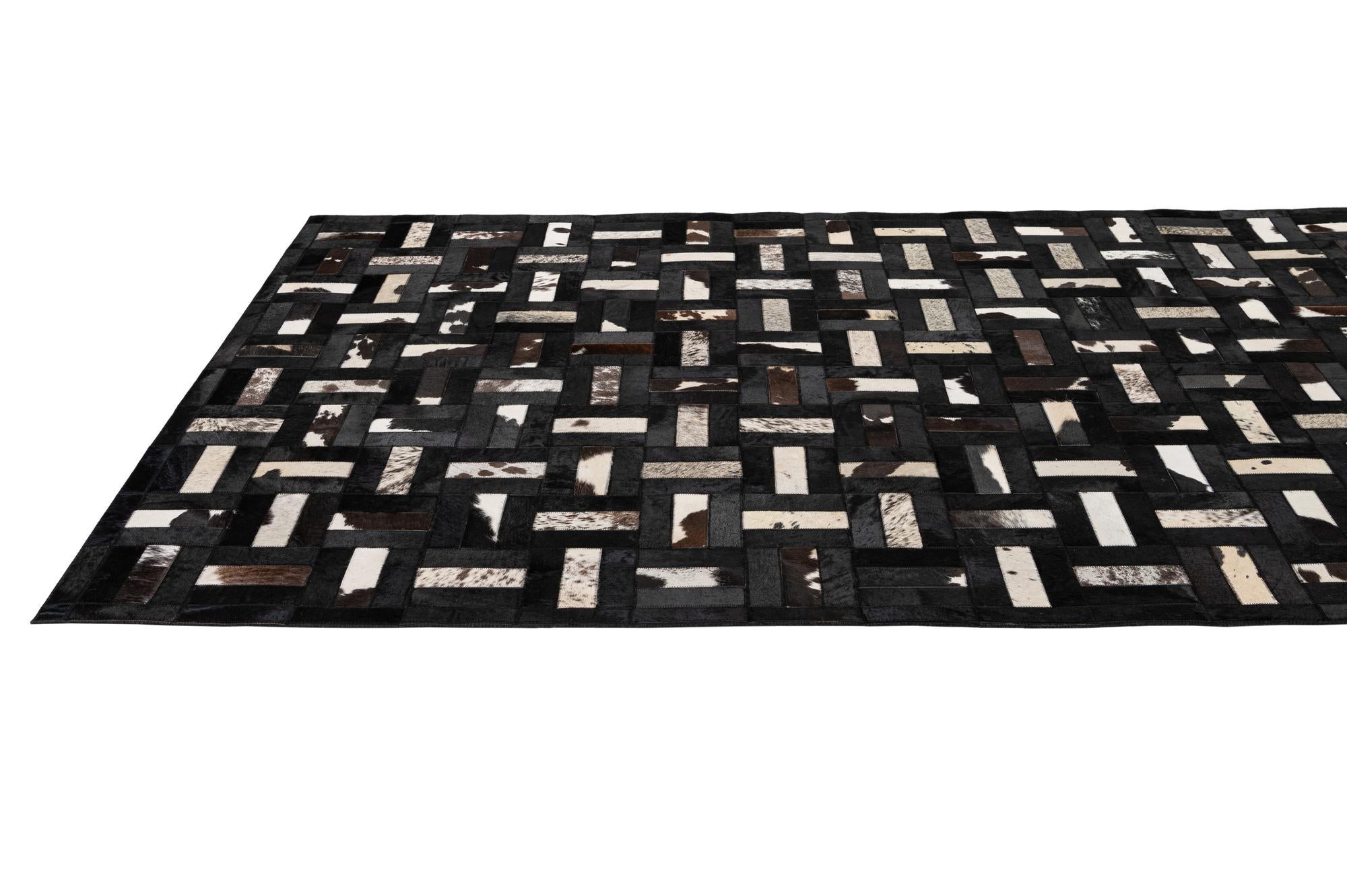 5' 3 x 8' 1 Cowhide - Patchwork Rug