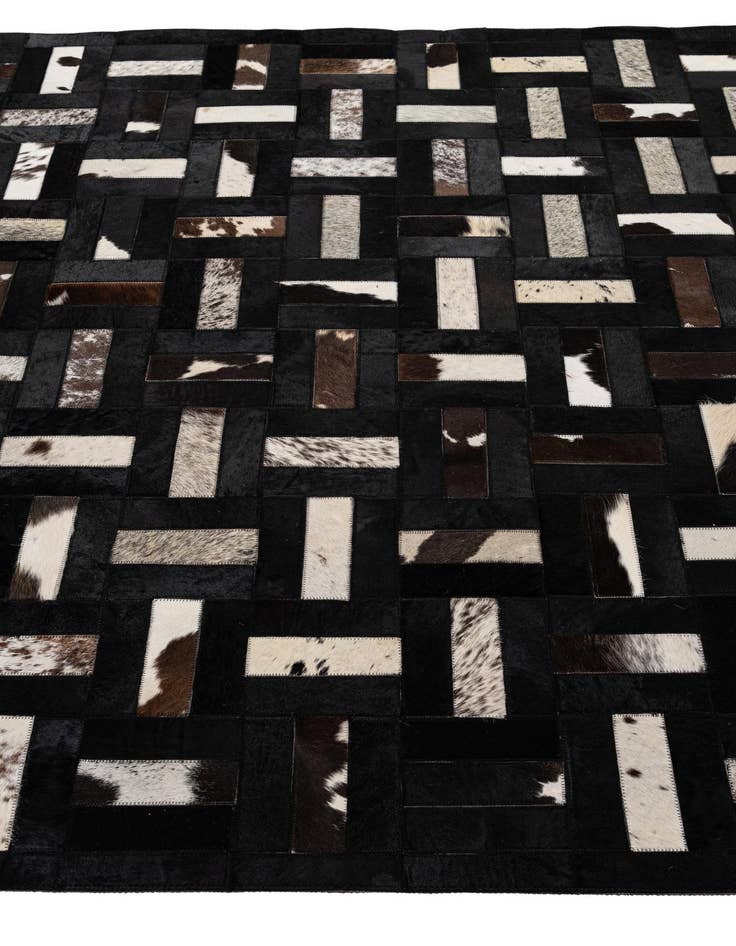 Detail image of 5' 3 x 8' 1 Cowhide - Patchwork Rug
