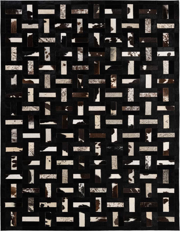Detail image of 5' 3 x 8' 1 Cowhide - Patchwork Rug