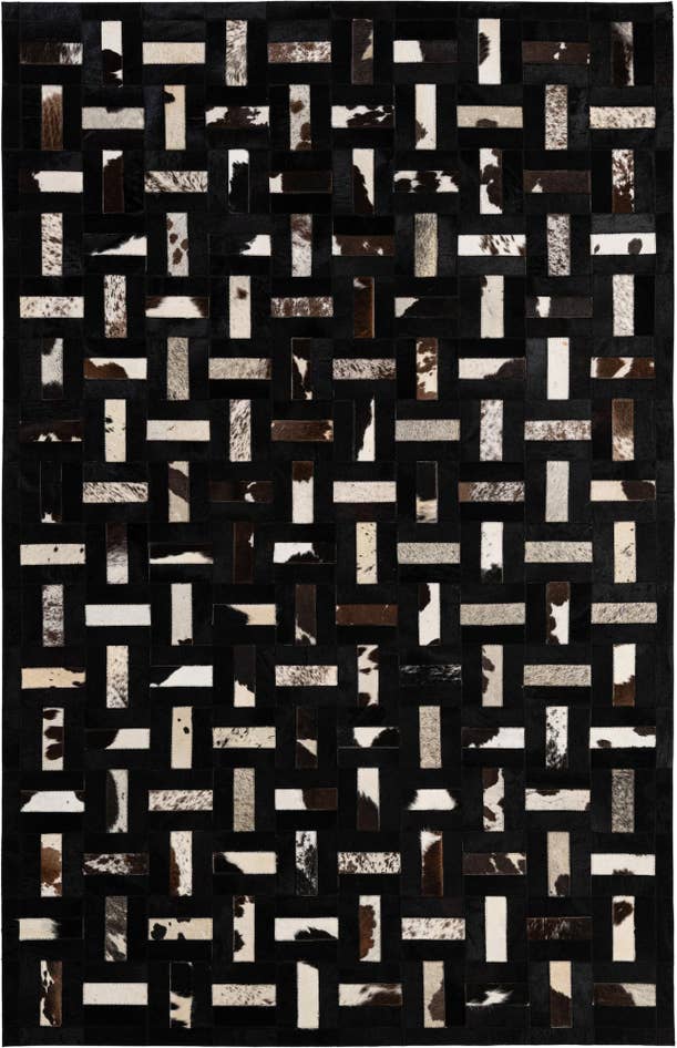 Detail image of 5' 3 x 8' 1 Cowhide - Patchwork Rug