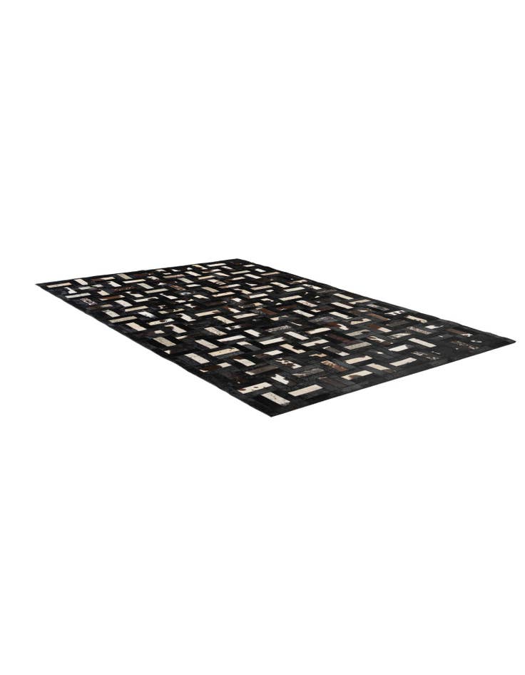 Detail image of 5' 3 x 8' Cowhide - Patchwork Rug