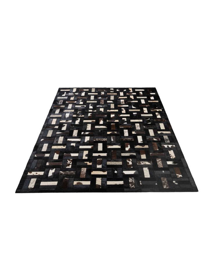 Detail image of 5' 3 x 8' Cowhide - Patchwork Rug