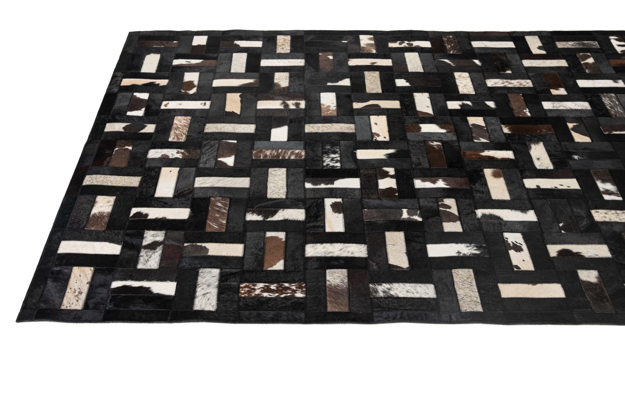 5' 3 x 8' Cowhide - Patchwork Rug