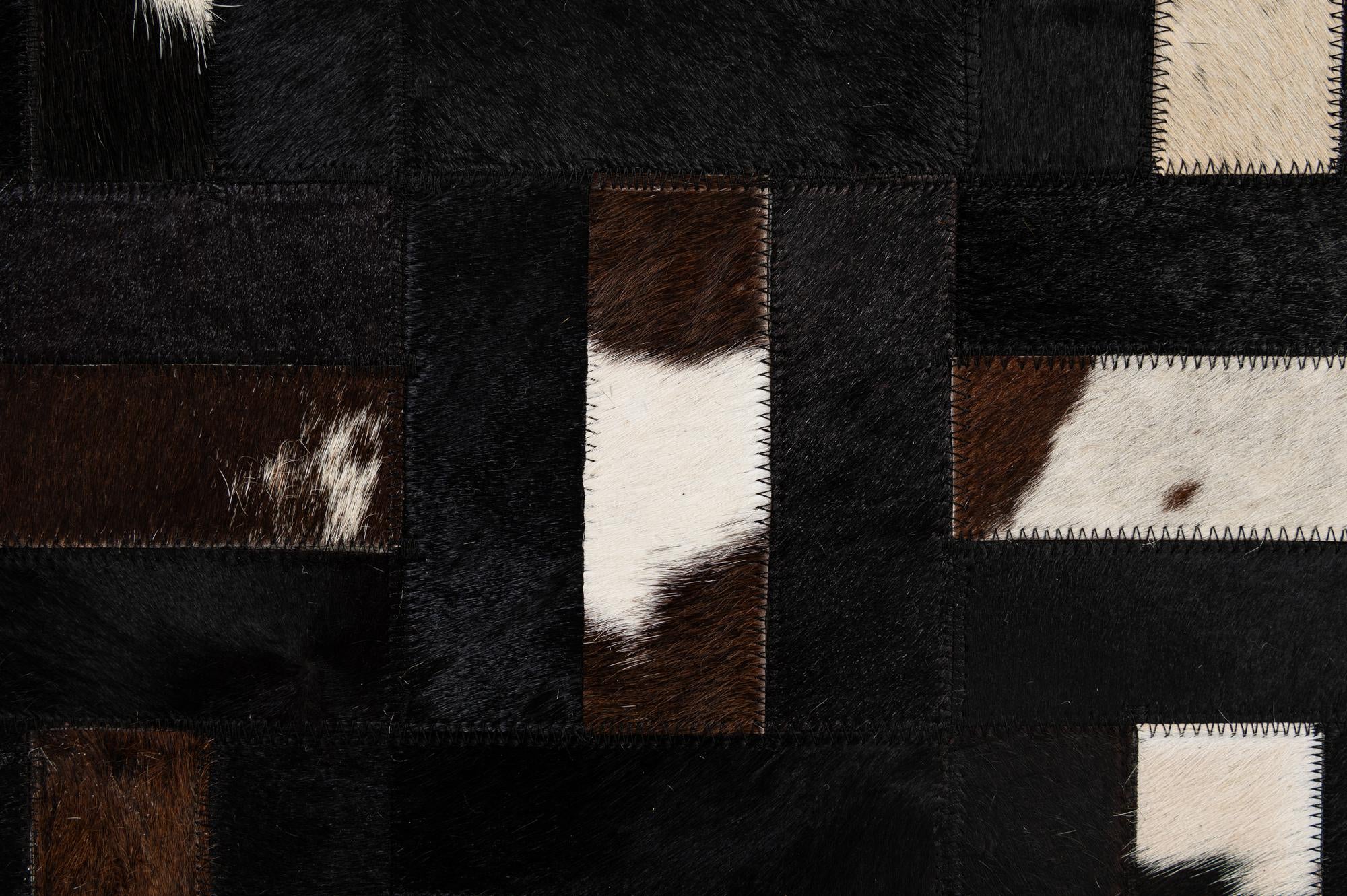 5' 3 x 8' Cowhide - Patchwork Rug