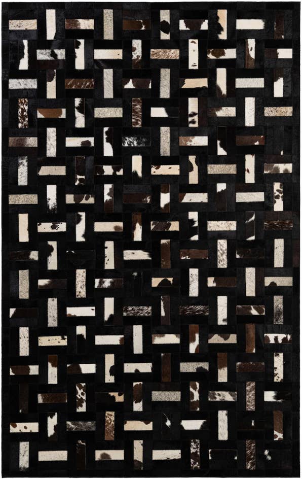 Detail image of 5' 3 x 8' Cowhide - Patchwork Rug