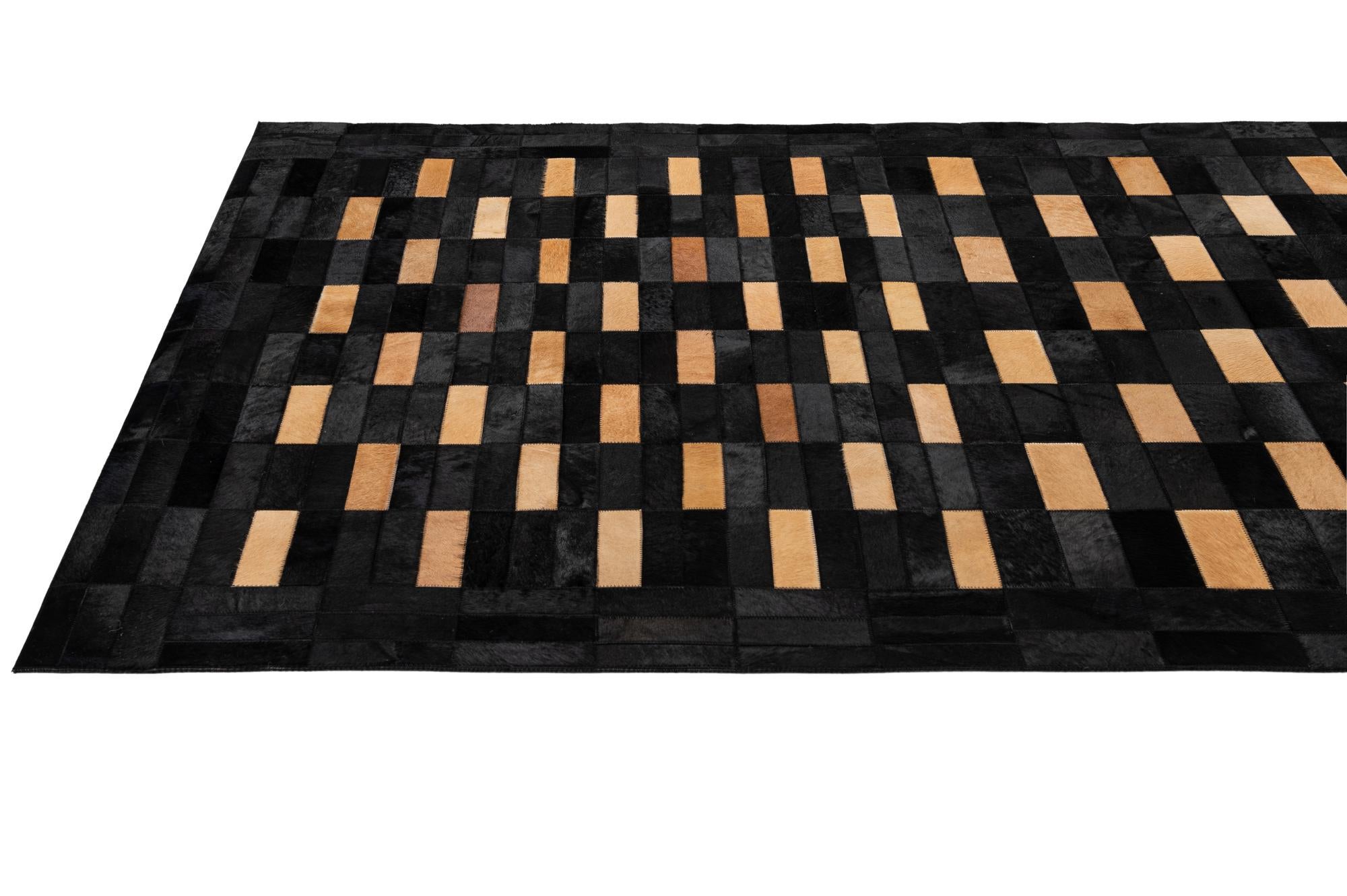 5' 1 x 7' 11 Cowhide - Patchwork Rug