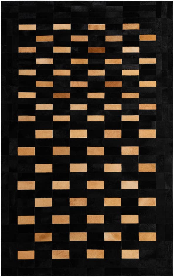 Detail image of 5' 1 x 7' 11 Cowhide - Patchwork Rug