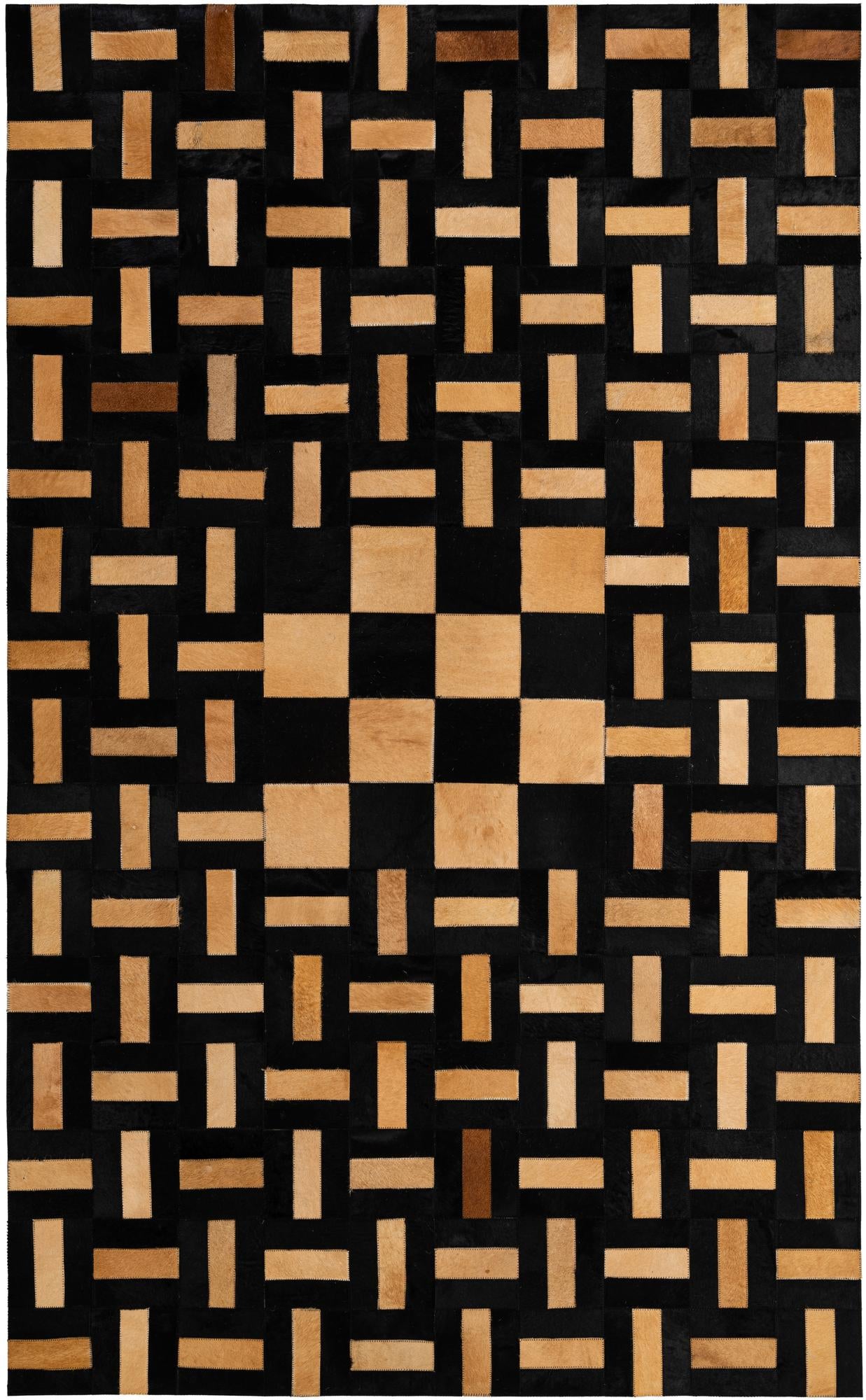 5' 1 x 8' Cowhide - Patchwork Rug