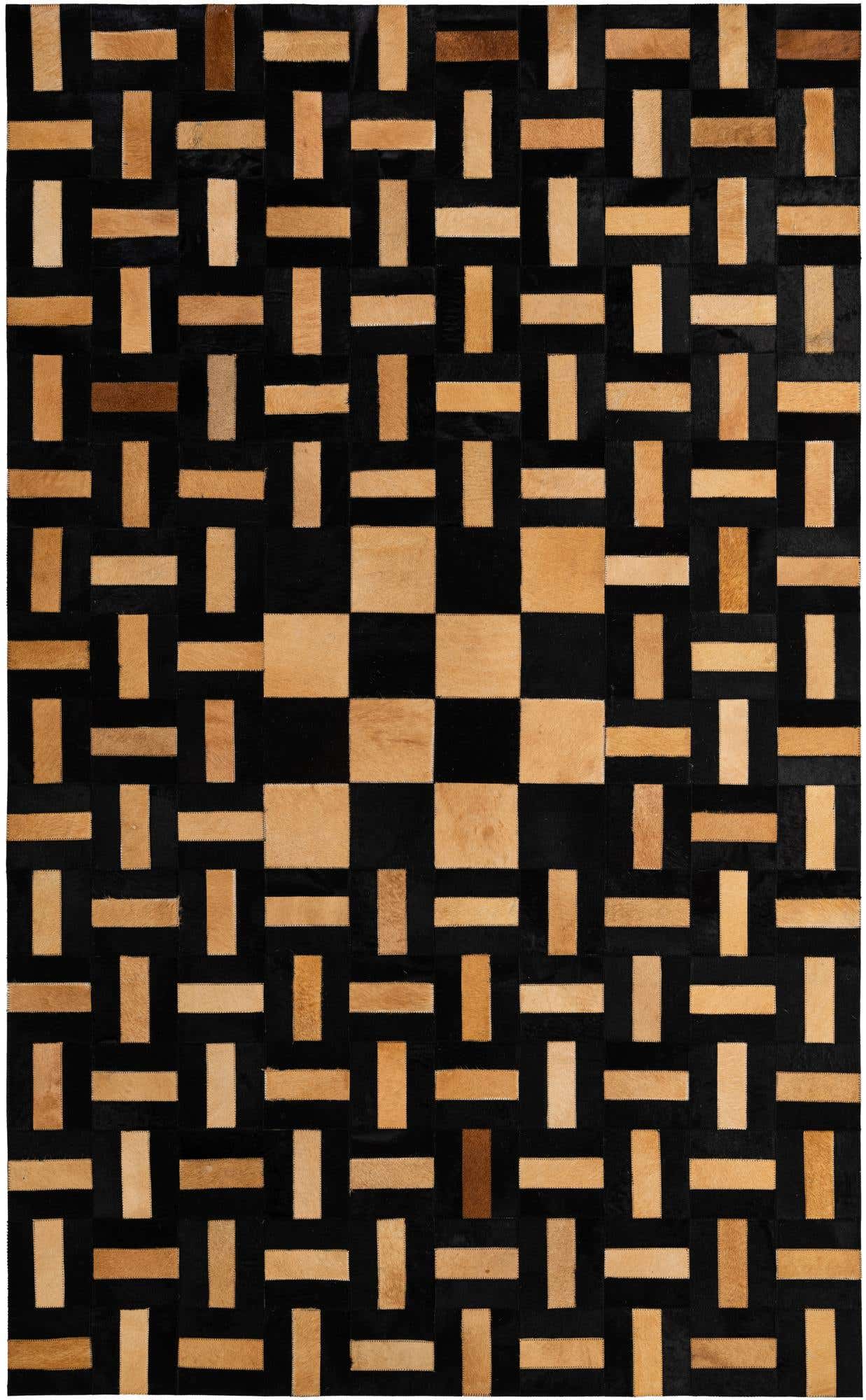5' 1 x 8' Cowhide - Patchwork Rug