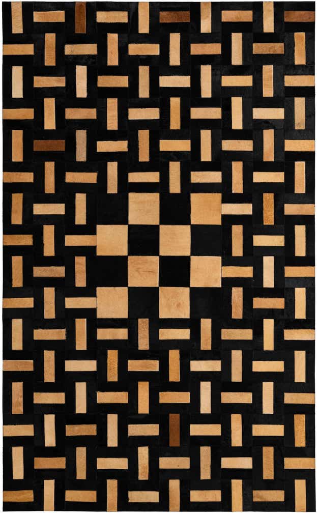 5' 1 x 8' Cowhide - Patchwork Rug