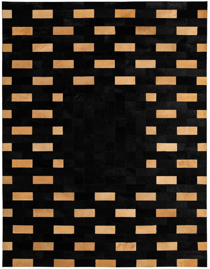 Detail image of 5' 1 x 8' Cowhide - Patchwork Rug