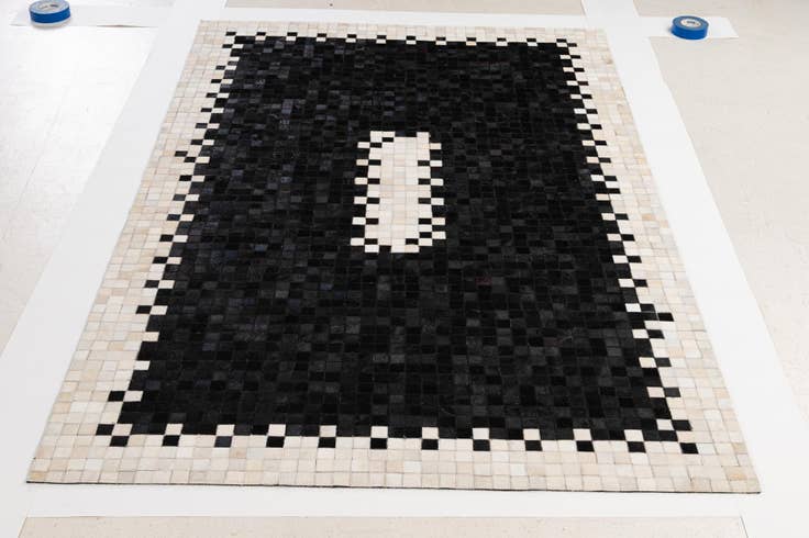 Detail image of 5' x 8' 2 Cowhide - Patchwork Rug