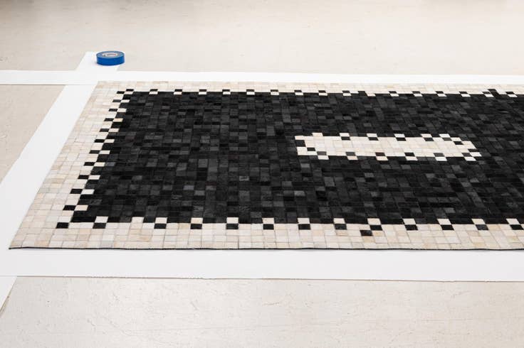 Detail image of 5' x 8' 2 Cowhide - Patchwork Rug