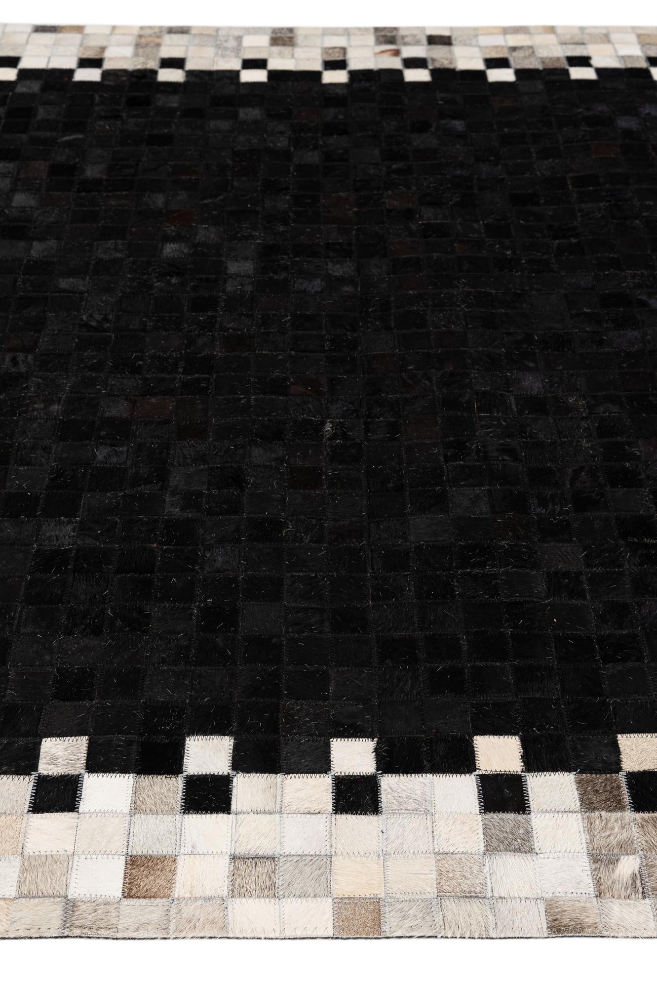 5' 2 x 7' 11 Cowhide - Patchwork Rug
