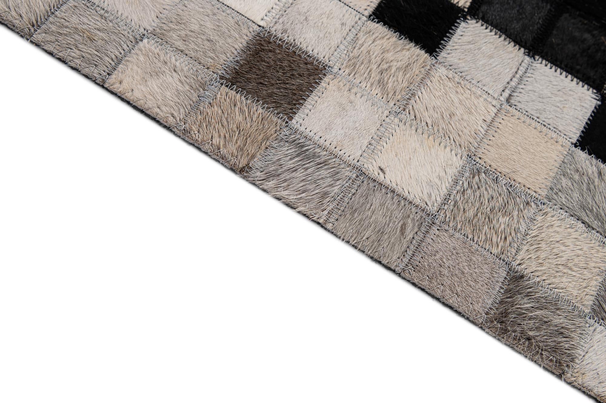 5' 2 x 8' Cowhide - Patchwork Rug