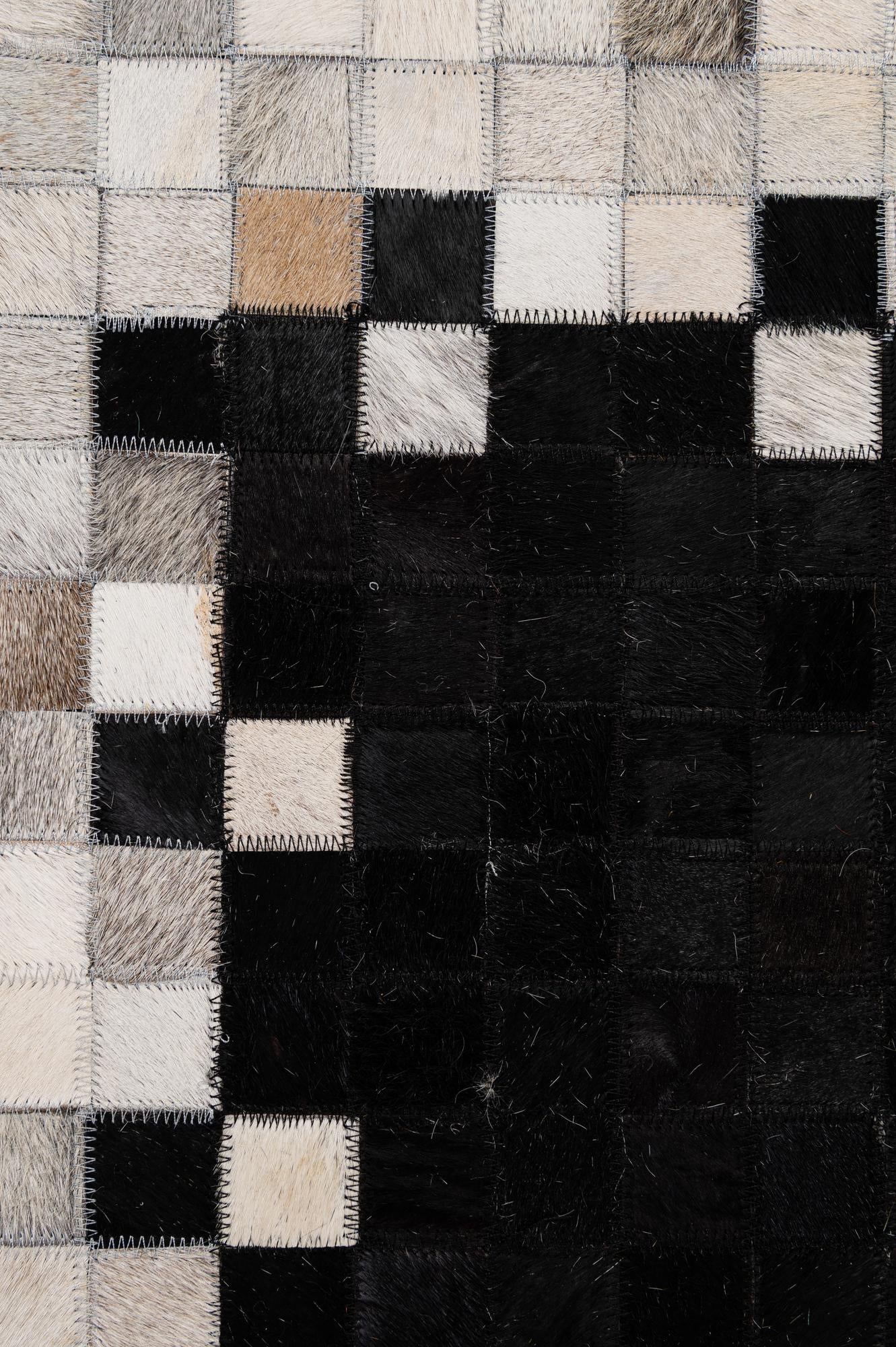 5' 2 x 8' Cowhide - Patchwork Rug