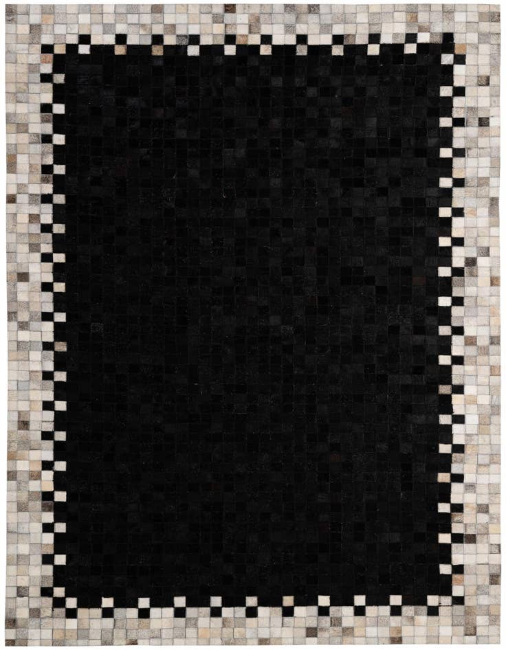 Detail image of 5' 2 x 8' Cowhide - Patchwork Rug