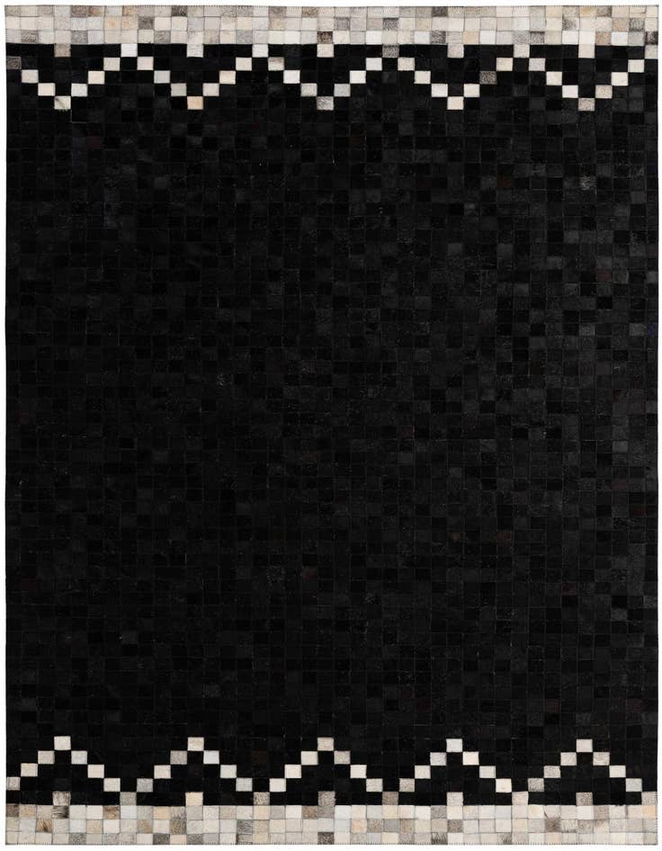 Detail image of 5' 1 x 7' 11 Cowhide - Patchwork Rug