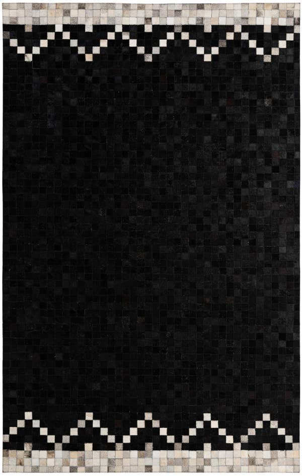 Detail image of 5' 1 x 7' 11 Cowhide - Patchwork Rug