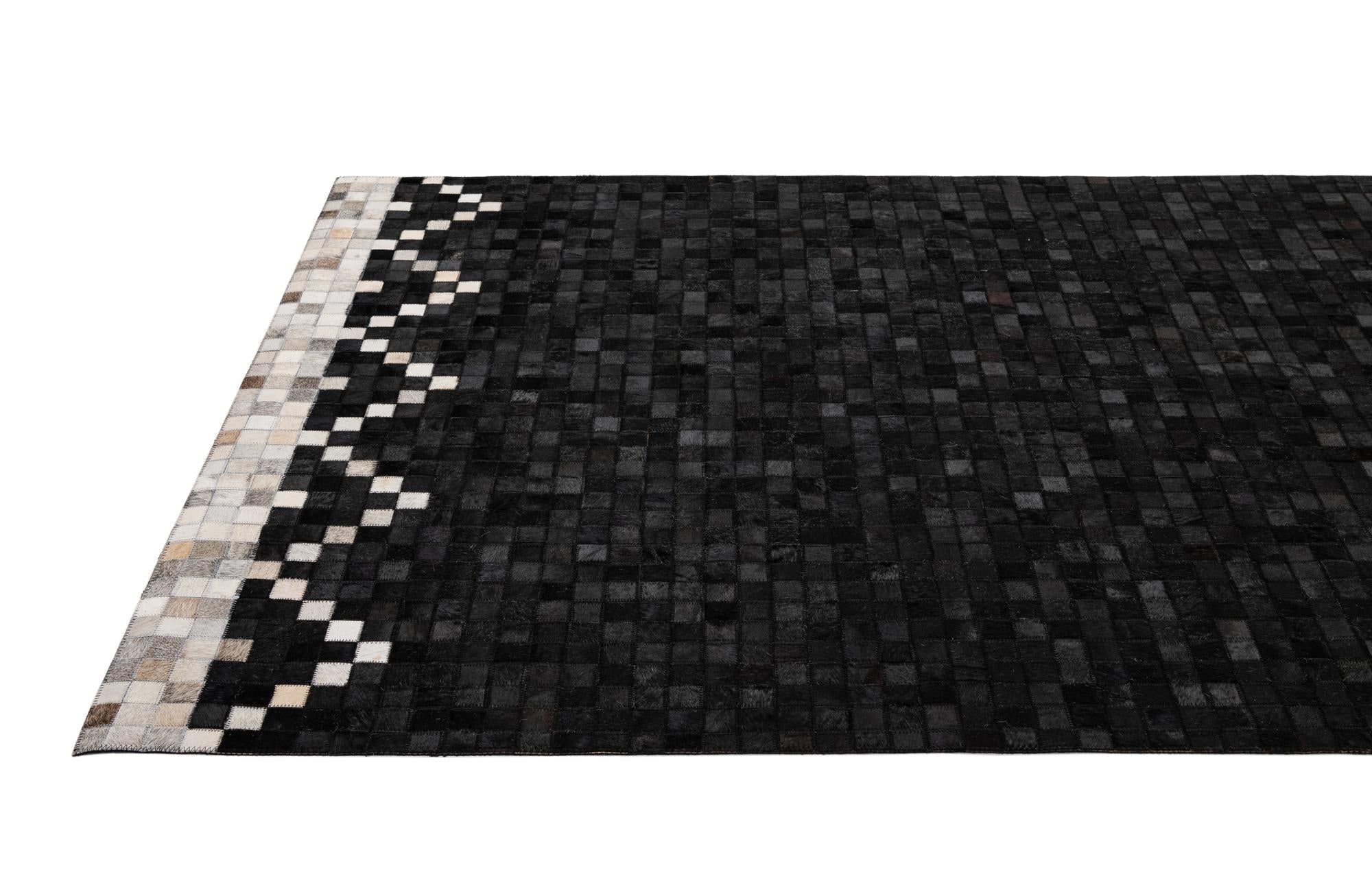 5' 1 x 8' Cowhide - Patchwork Rug