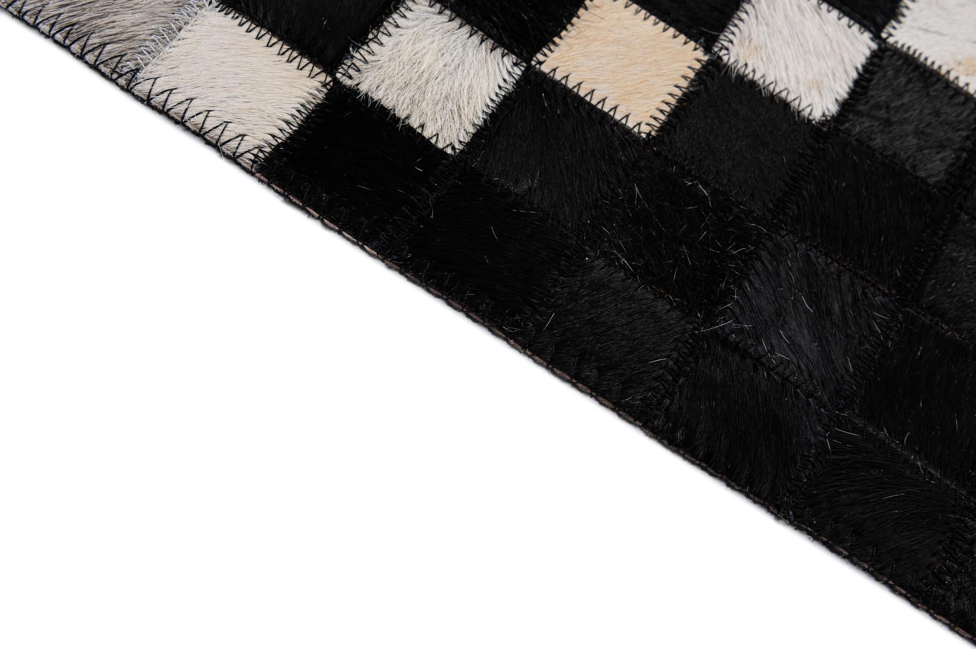 5' 1 x 8' Cowhide - Patchwork Rug