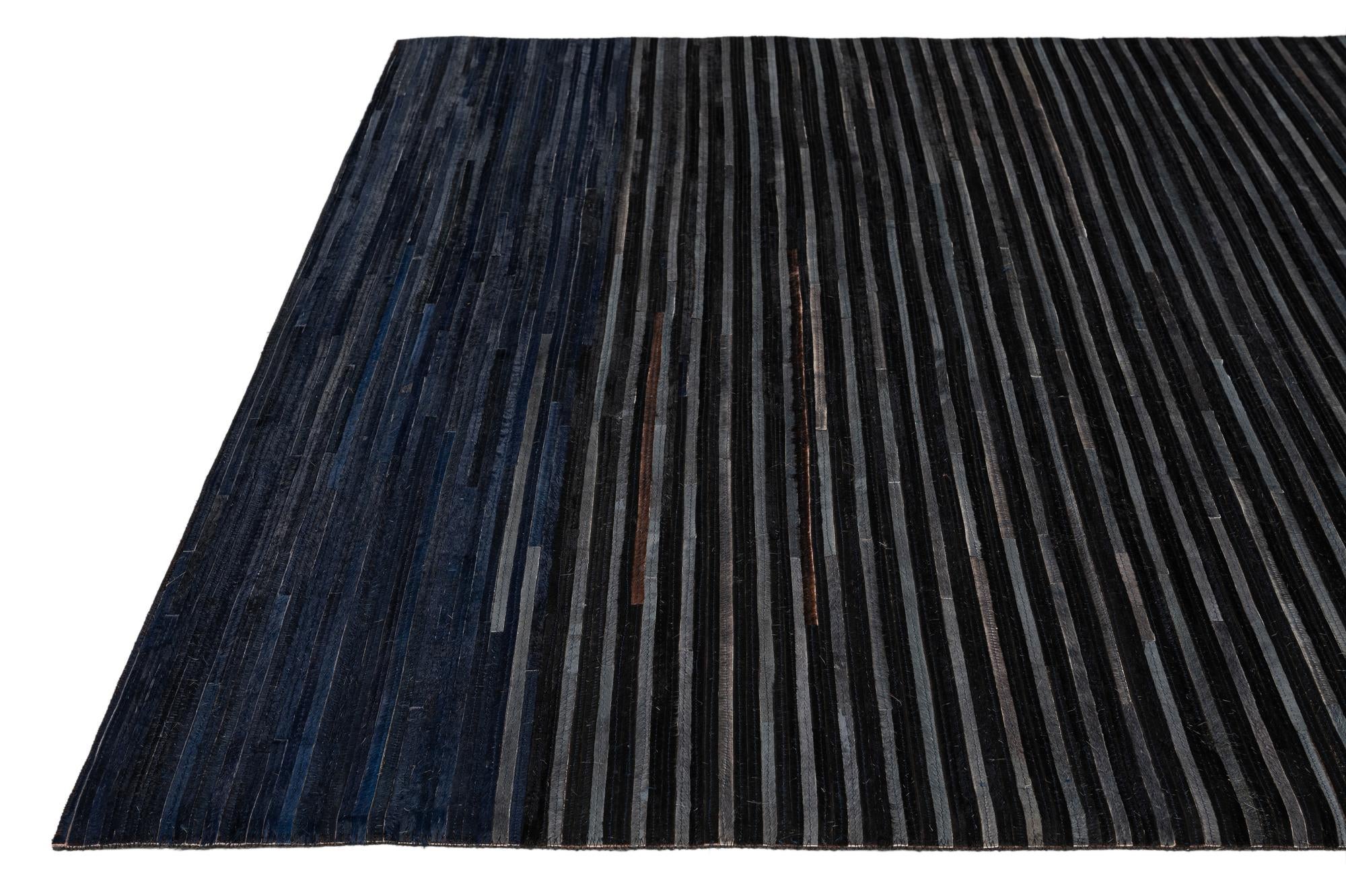 5' 1 x 8' Cowhide - Patchwork Rug