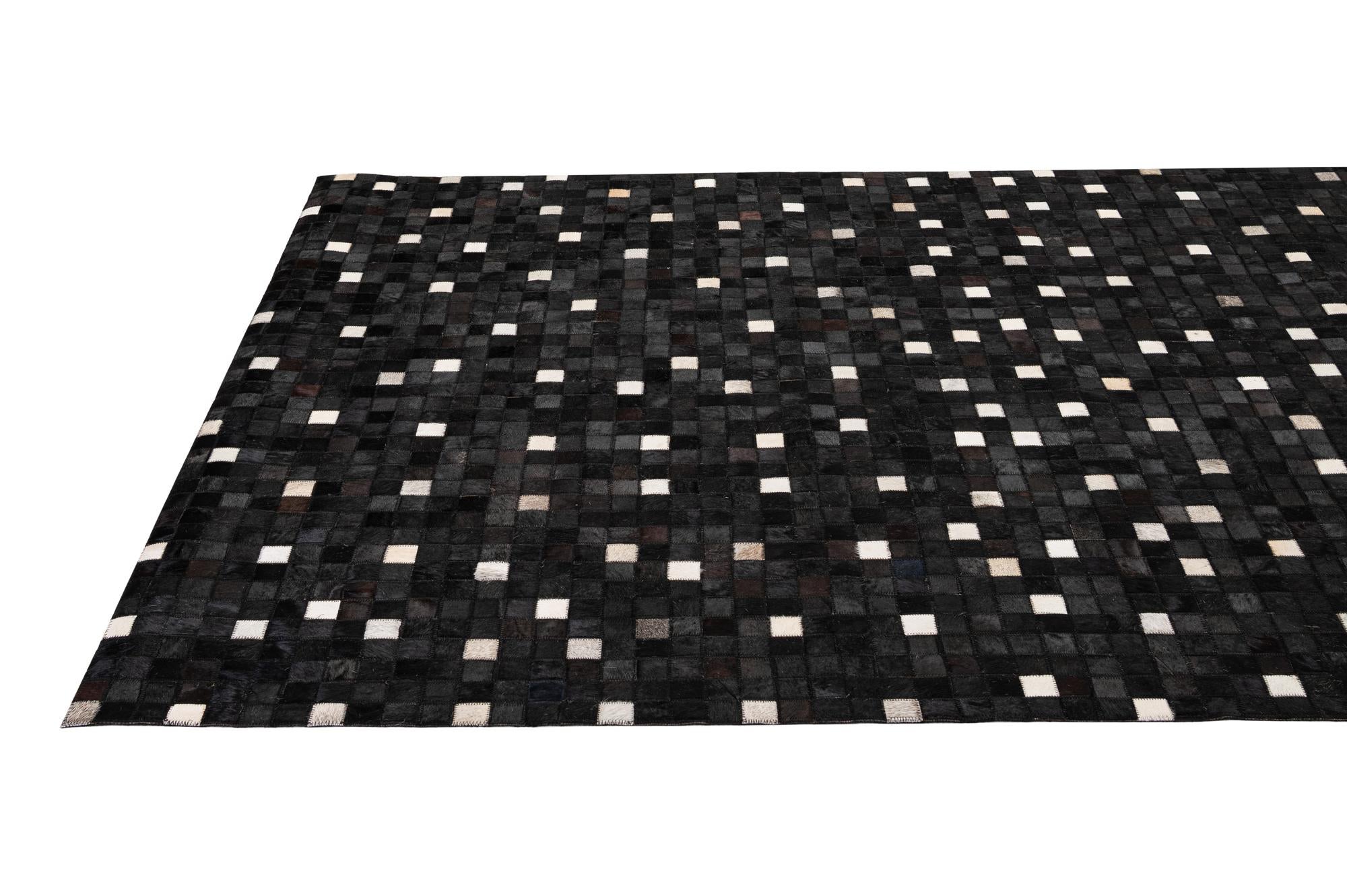 5' 2 x 8' 2 Cowhide - Patchwork Rug