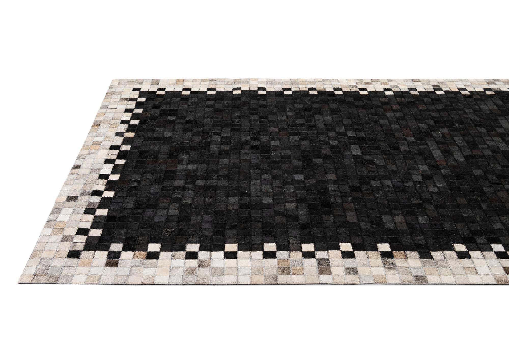 5' 1 x 8' Cowhide - Patchwork Rug