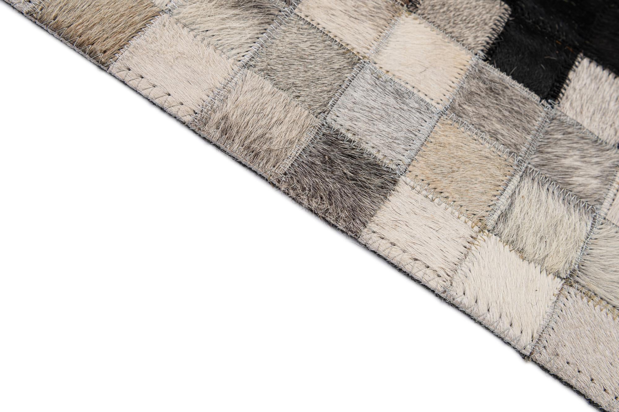 5' 1 x 8' Cowhide - Patchwork Rug