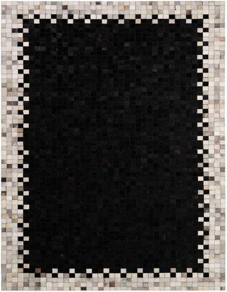 Detail image of 5' 1 x 8' Cowhide - Patchwork Rug