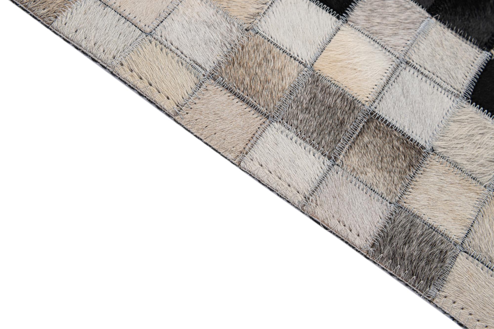 5' 2 x 8' Cowhide - Patchwork Rug