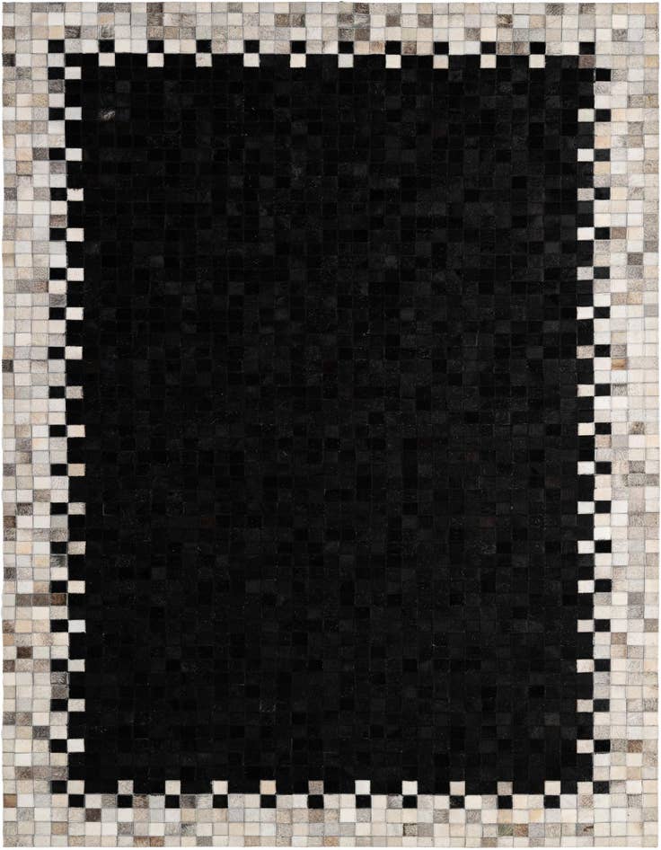 Detail image of 5' 2 x 8' Cowhide - Patchwork Rug