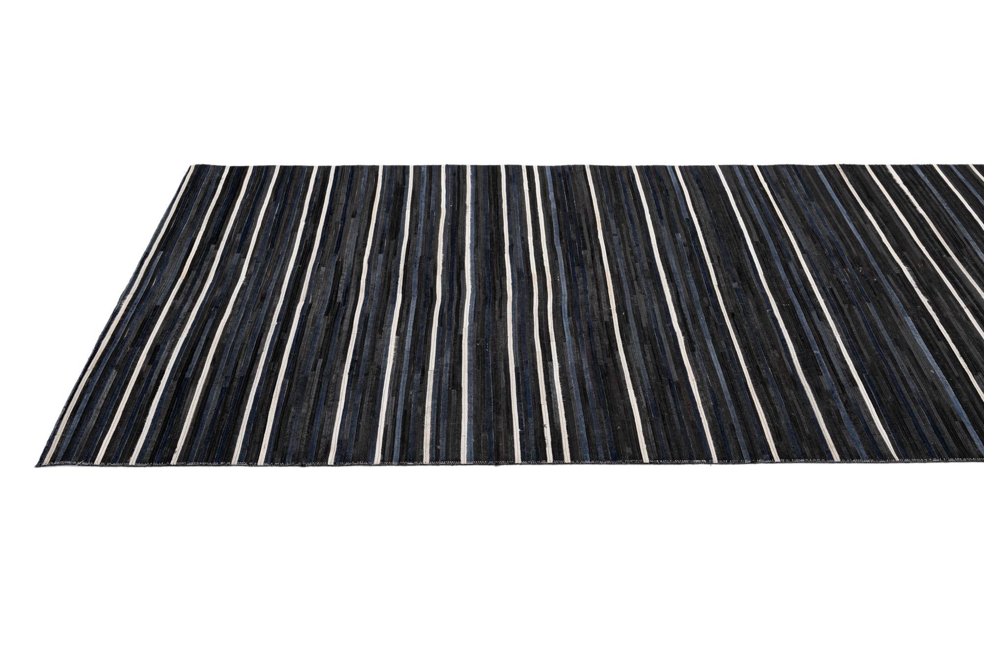 5' 1 x 8' Cowhide - Patchwork Rug