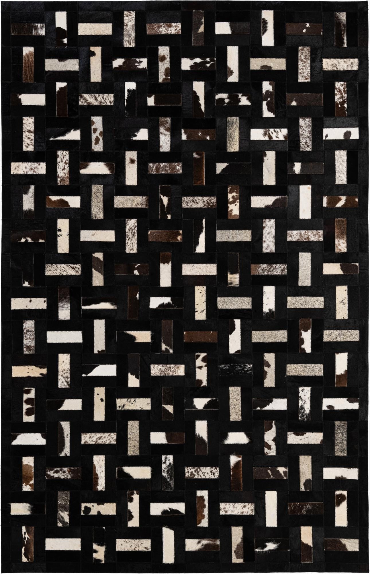5' 3 x 8' 1 Cowhide - Patchwork Rug