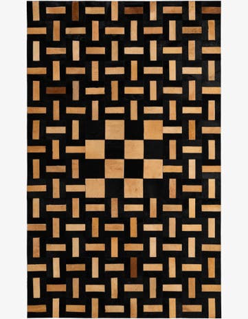 5' 1 x 8' Cowhide - Patchwork Rug