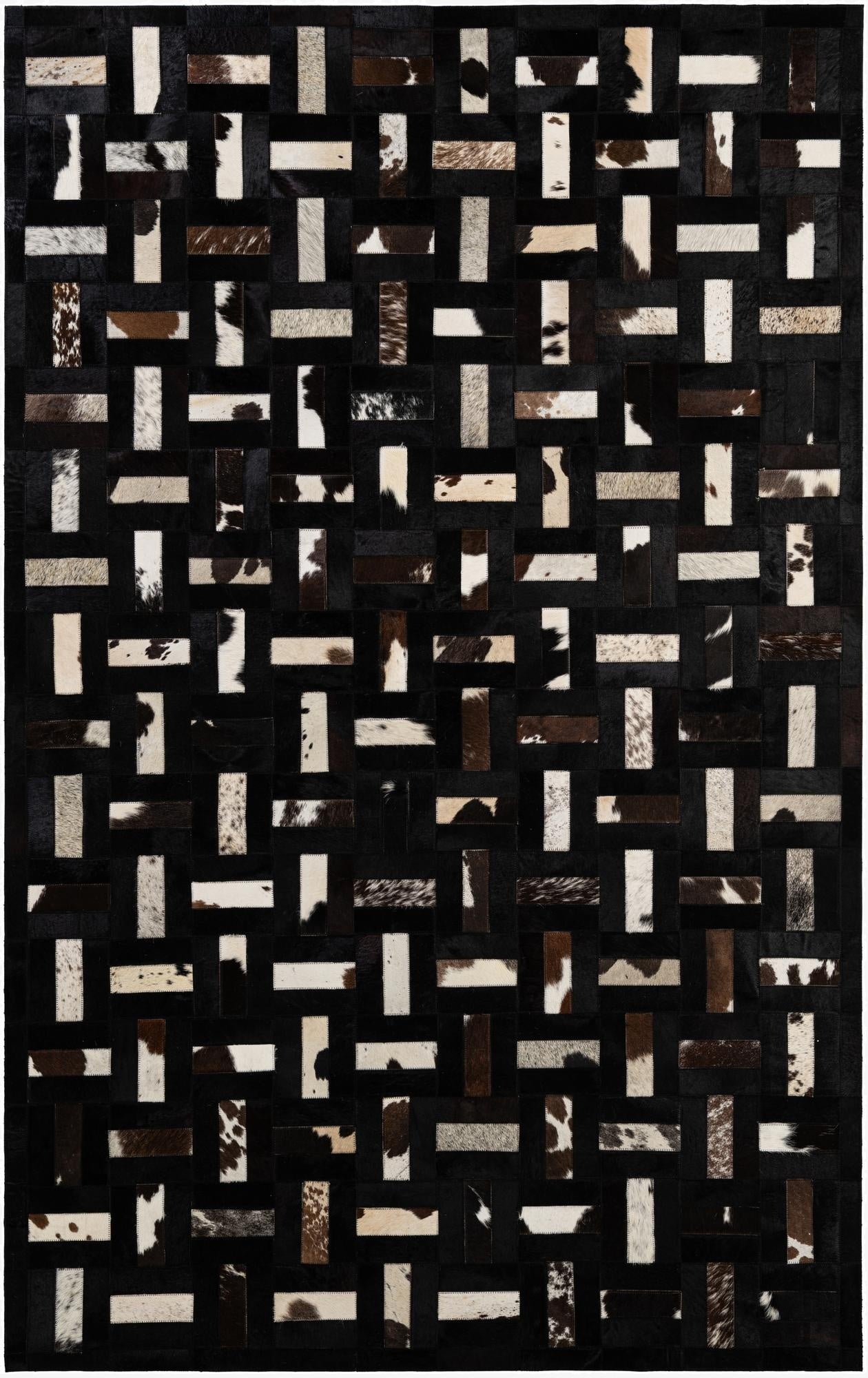 5' 3 x 8' Cowhide - Patchwork Rug