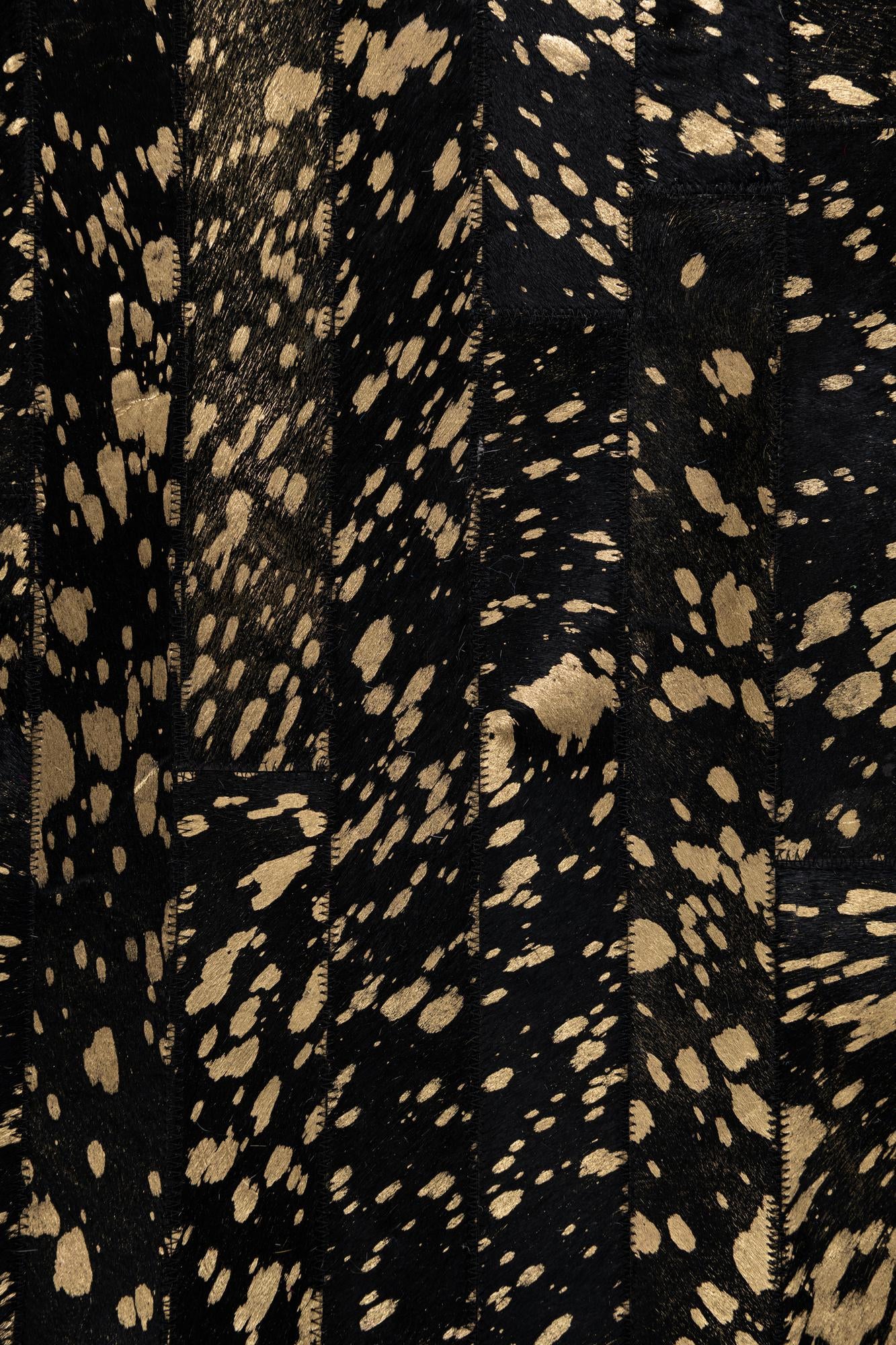 5' 2 x 7' 9 Cowhide Leather Rug