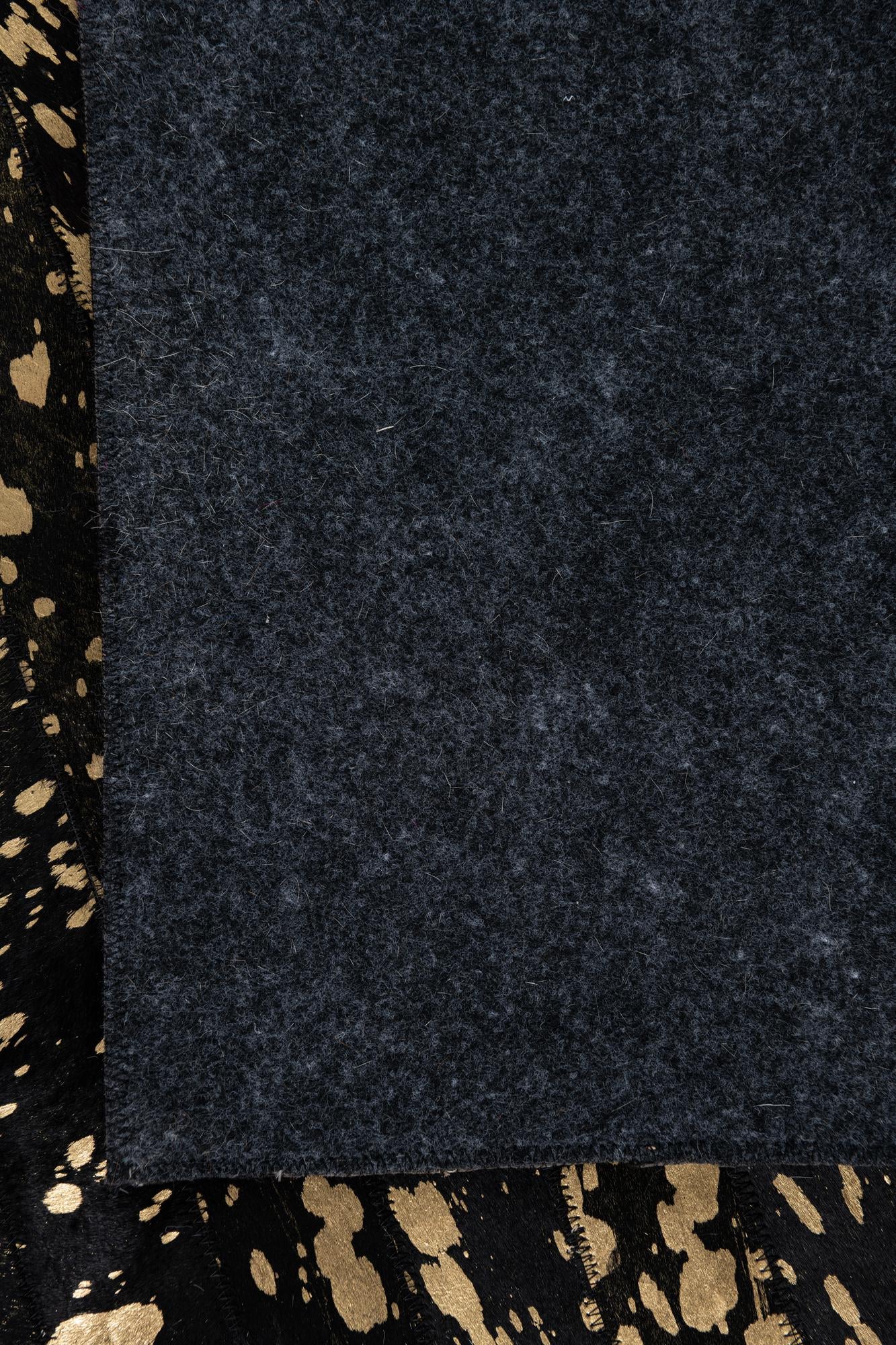 5' 2 x 7' 9 Cowhide Leather Rug