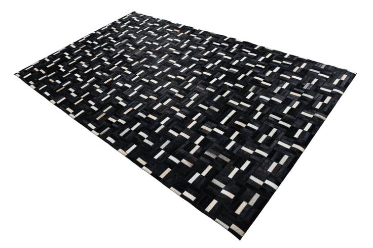 Detail image of 5' 1 x 8' 4 Cowhide Leather Rug