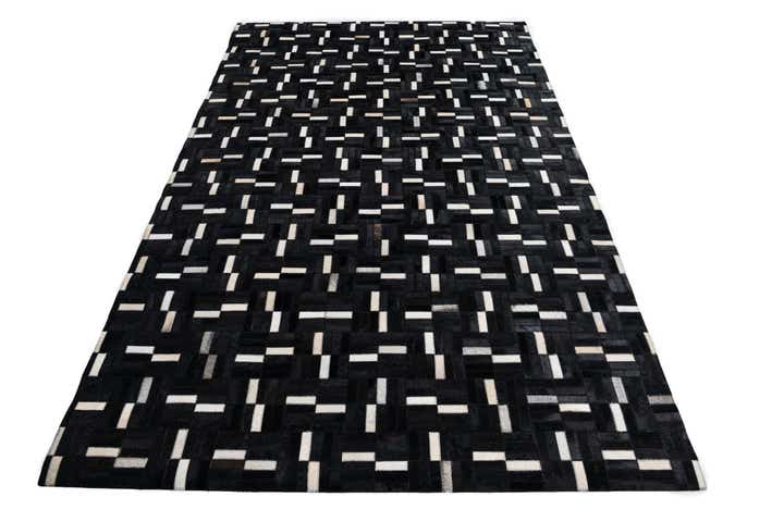 5' 1 x 8' 4 Cowhide Leather Rug