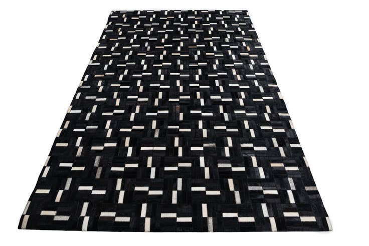 Detail image of 5' 1 x 8' 4 Cowhide Leather Rug