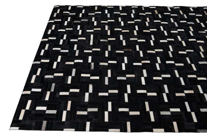5' 1 x 8' 4 Cowhide Leather Rug