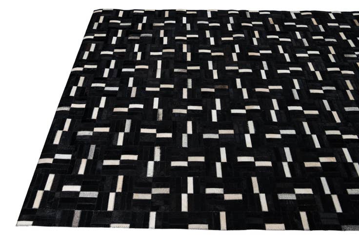 Detail image of 5' 1 x 8' 4 Cowhide Leather Rug