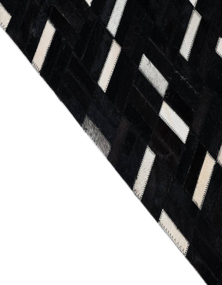 Detail image of 5' 1 x 8' 4 Cowhide Leather Rug