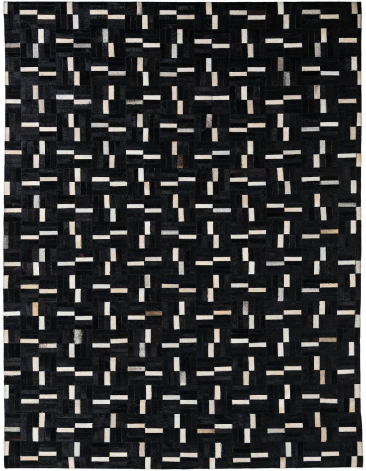 Detail image of 5' 1 x 8' 4 Cowhide Leather Rug