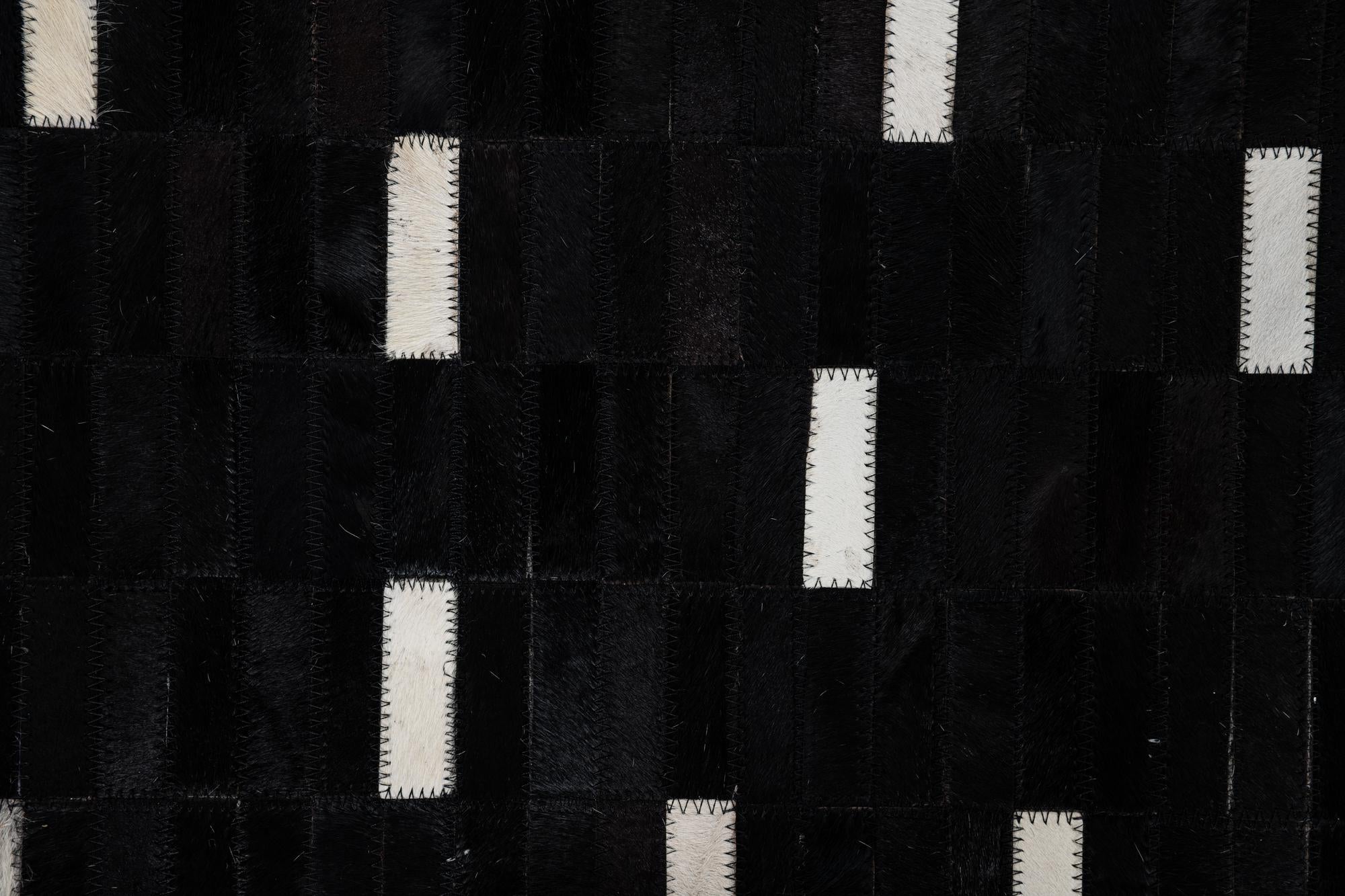 5' 1 x 8' 1 Cowhide Leather Rug