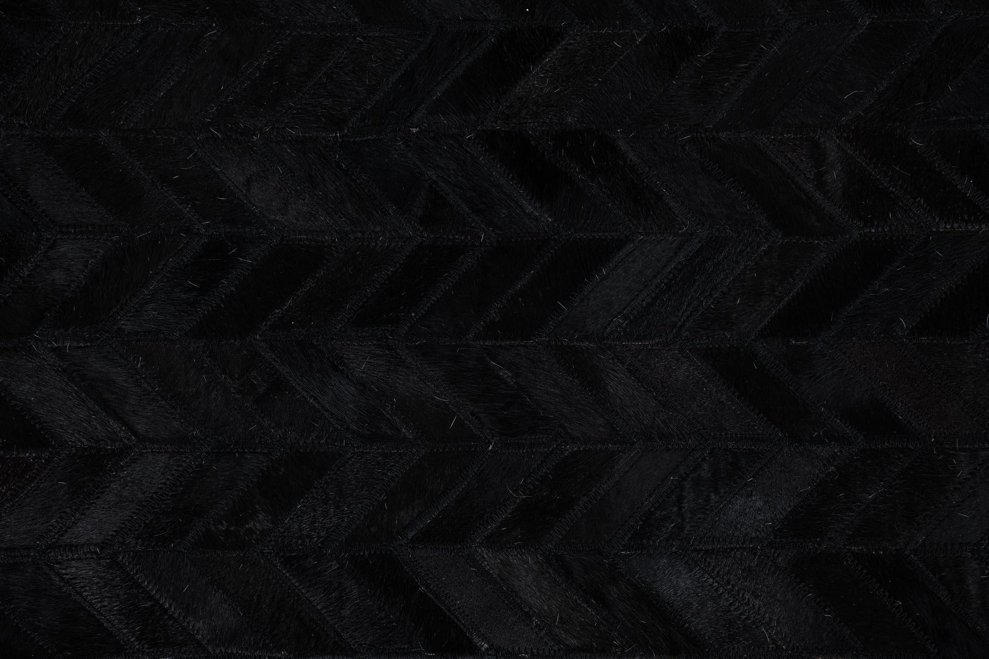 5' 1 x 8' Cowhide Leather Rug