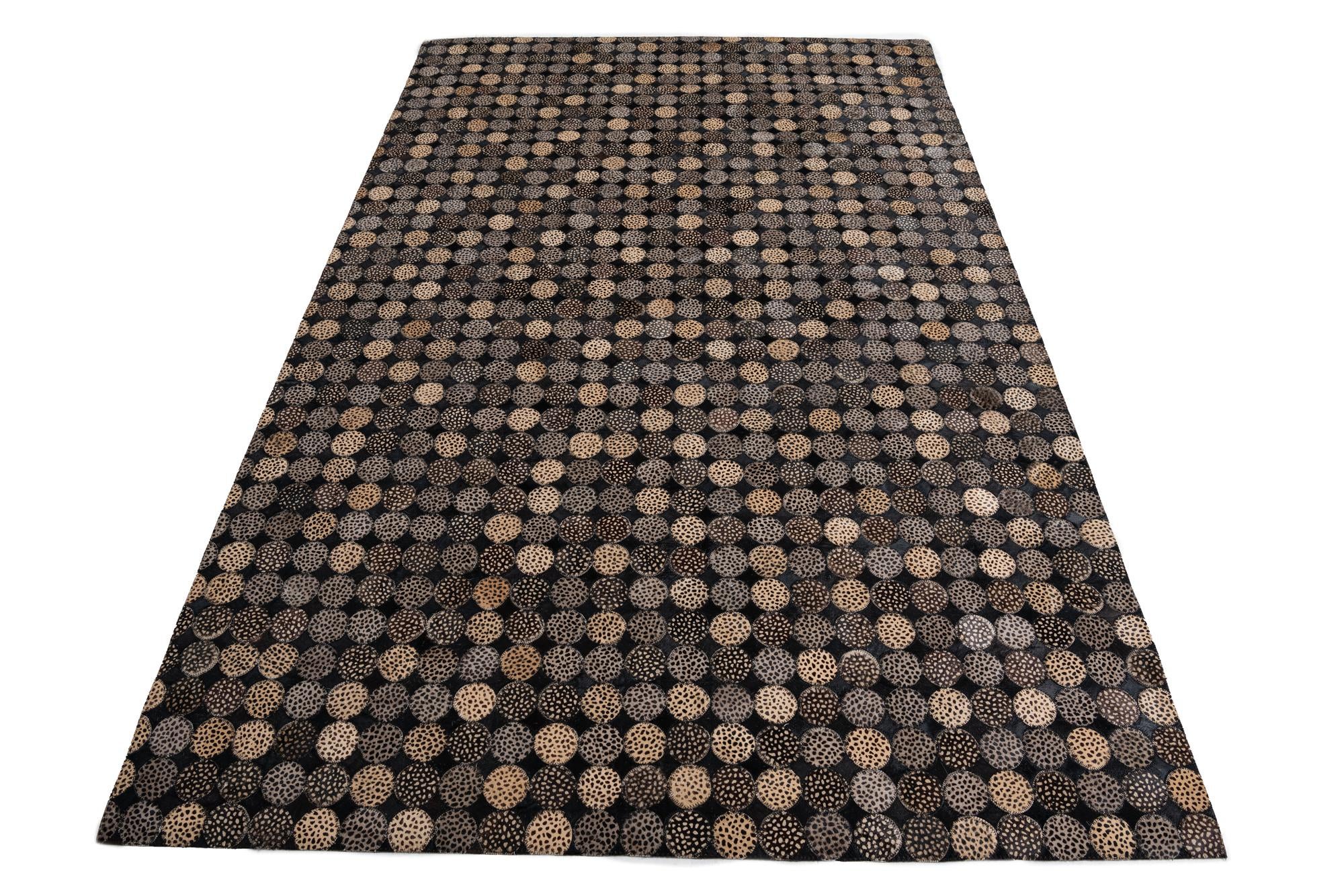 5' 1 x 8' Cowhide Leather Rug