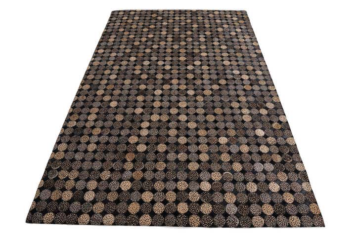 5' 1 x 8' Cowhide Leather Rug
