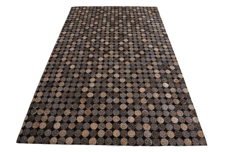 Detail image of 5' 1 x 8' Cowhide Leather Rug